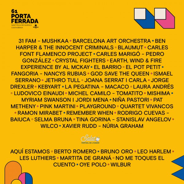 El Festival de la Porta Ferrada, de Sant Feliu de Guíxols, presenta su sexagésimo primera edición