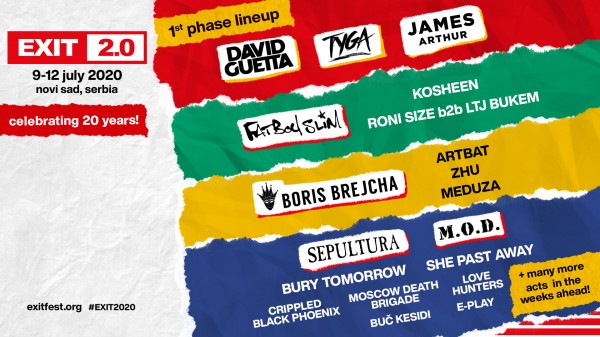 El festival serbio EXIT confirma a David Guetta, Tyga y James Arthur para su 20.º aniversario en julio