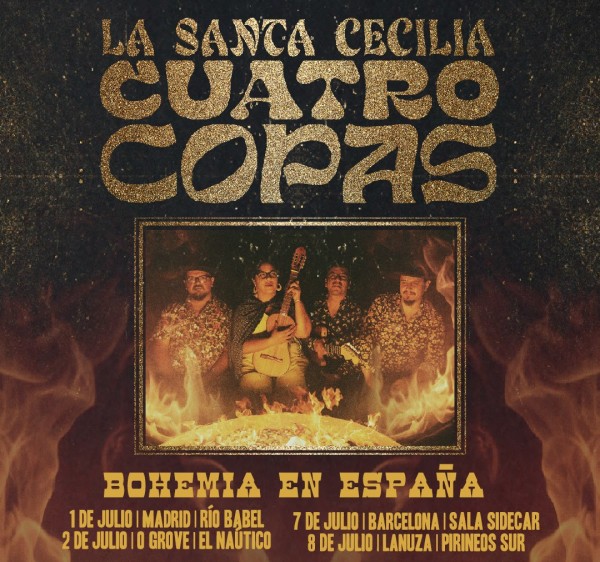 El grupo angelino La Santa Cecilia presentará en España su disco 'Cuatro copas'