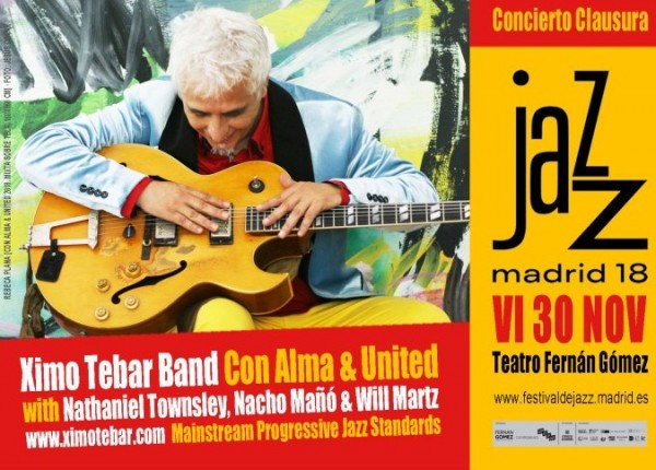 El jazz mediterráneo  y progresivo de Ximo Tébar clausurará el Festival de Jazz de Madrid