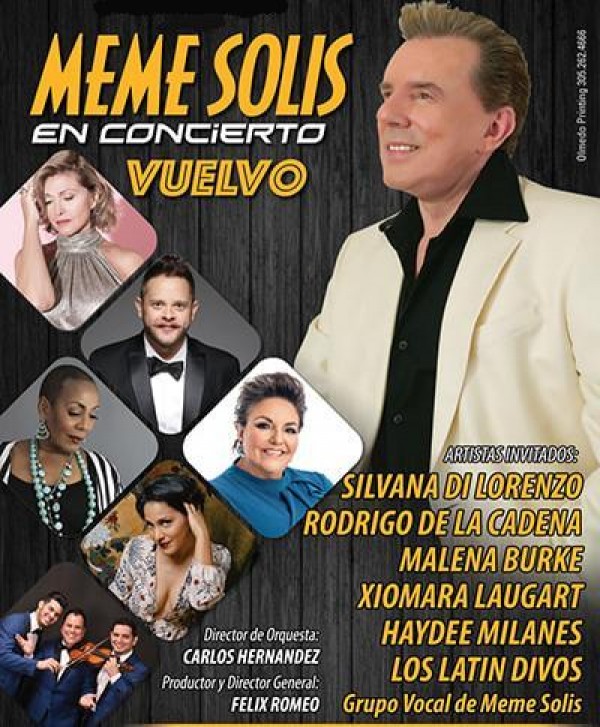 El maestro Meme Solís ofrecerá un gran concierto en Miami arropado por magnas estrellas del bolero 