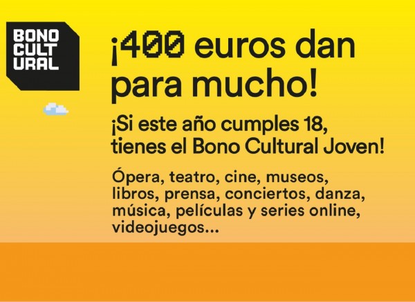 Los usuarios del Bono Cultural Joven prefieren el cine, los videojuegos, los espectáculos y los libros