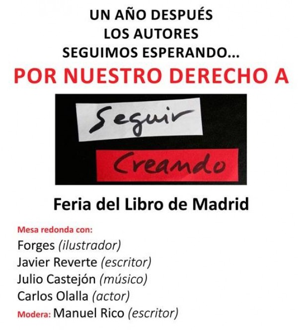 Mesa redonda de la Plataforma Seguir Creando en la Feria del Libro de Madrid