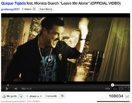 El vídeo de ‘Leave me alone’ de Quique Tejada supera las cien mil reproducciones en YouTube
